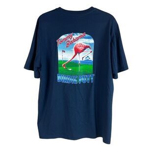 NEW Tommy Bahama Mens Birdie Putt Graphic T Shirt Navy Blue Crewneck S/S $49 - M
